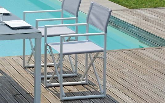 Aluminiowy biały skłądany fotel Aluminiowy biały skłądany fotel