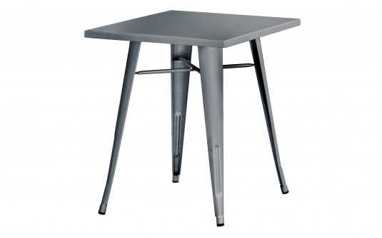 Stół ogrodowy z blachy galwanizowanej 60×60 srebrny Stół ogrodowy z blachy galwanizowanej 60×60 srebrny