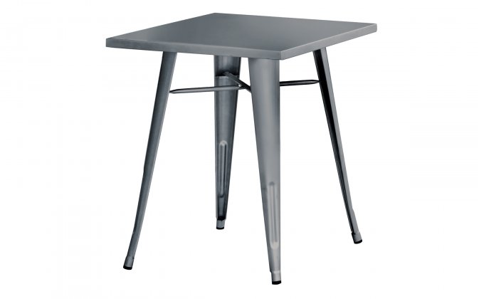 Stół ogrodowy z blachy galwanizowanej 60×60 srebrny