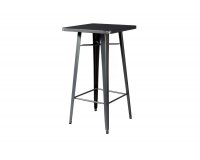 Ciemnoszary stół barowy industrialny do ogródków kawiarnianych