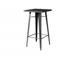 Ciemnoszary stół barowy industrialny do ogródków kawiarnianych