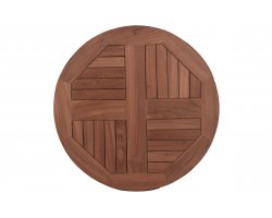 Blat teakowy PTT70 – okrągły Ø70 cm – do podstaw BA003, BA006, BA201 – horeca