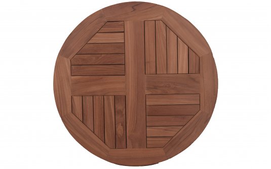 Blat teakowy PTT70 – okrągły Ø70 cm – do podstaw BA003, BA006, BA201 – horeca