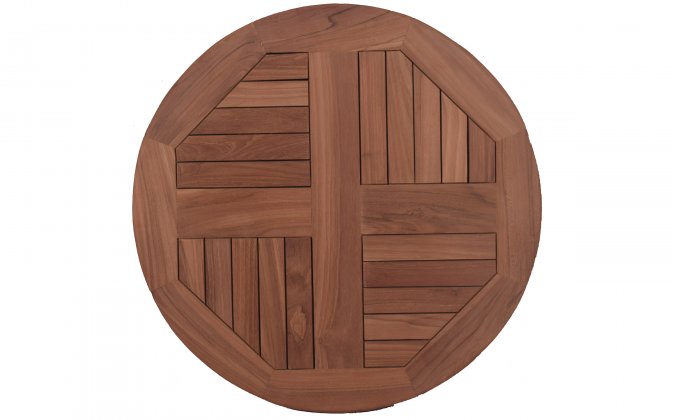 Blat teakowy PTT70 – okrągły Ø70 cm – do podstaw BA003, BA006, BA201 – horeca