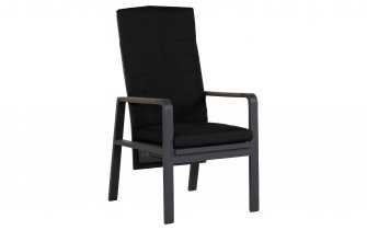 Wysokie krzesło stołowe ogrodowe aluminiowe z poduszkami MONTANA 