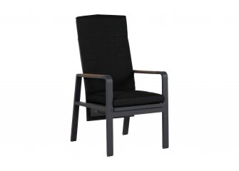 Wysokie krzesło stołowe ogrodowe aluminiowe z poduszkami MONTANA