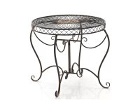 Ø90 Stół z metaloplastyki w stylu vintage kolor brąz metaliczny