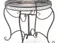 okrągły stół retro metalowy śr. 90 cm brąz