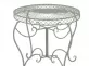 okrągły stół retro metalowy śr. 90 cm jasnozielony