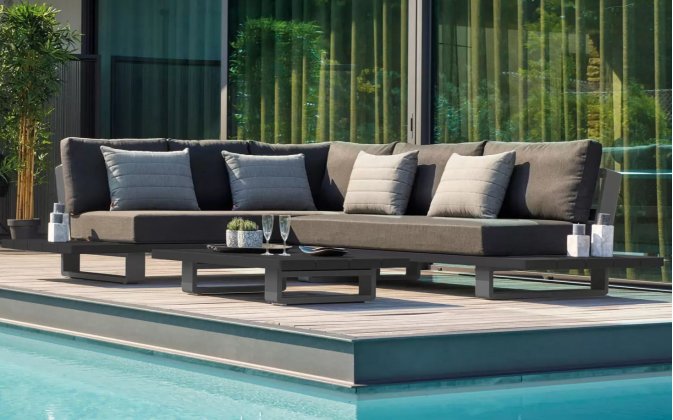 Aluminiowy narożnik na taras FITZ ciemnoszary