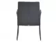 Fotel na taras stołowy aluminiowy z siedziskiem z tekstyliny BLIXUM ciemnoszare