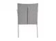 Fotel na taras stołowy aluminiowy z siedziskiem z tekstyliny BLIXUM jasnoszare