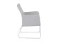 Fotel na taras stołowy aluminiowy z siedziskiem z tekstyliny BLIXUM jasnoszare