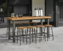 stół barowy 210 cm z 8 hokerami CANADA