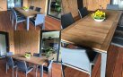 stół CONCEPT 210 antracyt z blatem teak - realizacja 2020