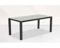 Stół ogrodowy aluminiowy grafitowy CONCEPT 180x90 cm blat ceramiczny