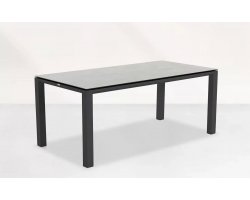 Stół ogrodowy aluminiowy grafitowy CONCEPT 180x90 cm blat ceramiczny