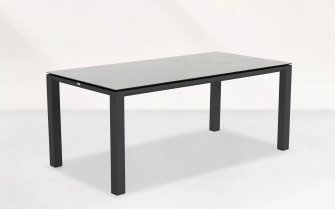 Stół ogrodowy aluminiowy grafitowy CONCEPT 180x90 cm blat ceramiczny