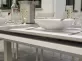 Stół aluminiowy na taras CONCEPT 180x90 biały blat ceramiczny