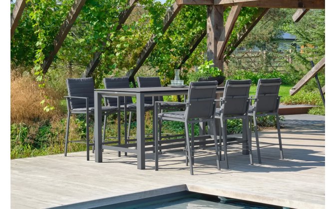 Stół barowy aluminiowy ciemnoszary CONCEPT Bar