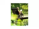 Ekskluzywny lezak ogrodowy Hartman cienmoszary aluminiowy teak