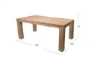 Prostokątny stół ogrodowy teak 180x100 cm SCULPTURE