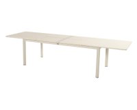 Bezowy stół rozkładany na taras Hartman KYRA 224–343 × 100 cm aluminium i blat ceramiczny