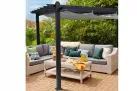 Pergola ogrodowa z zadaszeniem przesuwnym 300x300 lub 300x400 cm HARTMAN ciemnoszara