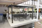Pergola ogrodowa z zadaszeniem przesuwnym 300x300 lub 300x400 cm HARTMAN ciemnoszara