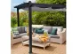 Pergola ogrodowa z zadaszeniem przesuwnym 300x300 lub 300x400 cm HARTMAN ciemnoszara