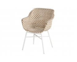 Krzesło nowoczesne kubełkowe ogrodowe z technorattanu DELPHINE Hartman