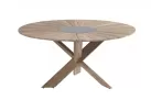 Okrągły sół teak średnica 150 cm PROVENCE wkładka kamienna
