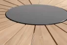 Okrągły sół teak średnica 150 cm PROVENCE wkładka kamienna