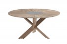 Okrągły sół teak średnica 150 cm PROVENCE wkładka kamienna