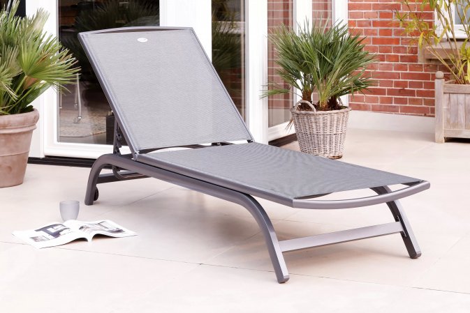 Leżak ogrodowy aluminiowy SAN DOMINGO antracyt 