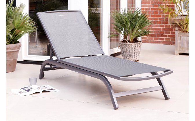 Leżak ogrodowy aluminiowy SAN DOMINGO antracyt 