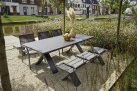 Aluminiowy stół ogrodowy 220 cm z blatem HPL  XANADU Antracyt