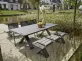 Aluminiowy stół ogrodowy 220 cm z blatem HPL  XANADU Antracyt