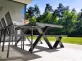 Aluminiowy stół ogrodowy 220 cm z blatem HPL  XANADU Antracyt