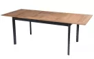 rozkładany stół oaluminiowy z blatem teak 150-210 cm