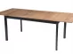 rozkładany stół oaluminiowy z blatem teak 150-210 cm