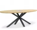 Owalny stół na taras aluminowo-teakowy ELLIPSE 220 cm