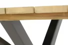 Owalny stół na taras aluminowo-teakowy ELLIPSE 220 cm