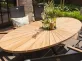 Owalny stół na taras aluminowo-teakowy ELLIPSE 220 cm