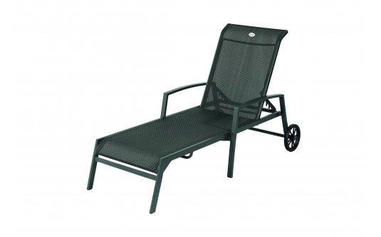aluminiowy nowoczesny leżak ogrodowy antracyt FUSION Hartman