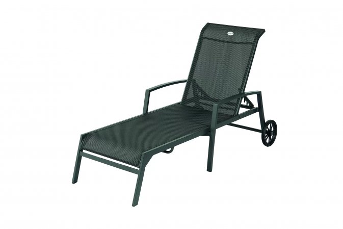 aluminiowy nowoczesny leżak ogrodowy antracyt FUSION Hartman