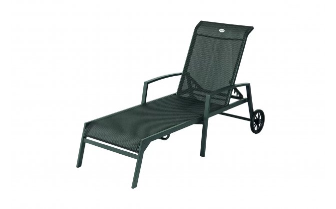 aluminiowy nowoczesny leżak ogrodowy antracyt FUSION Hartman