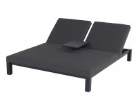 nowoczesne łóżko podwójne na taras aluminiowe poduszki grafitowe