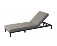 Leżak ogrodowy EVA Hartman poduszki szare Sunbrella