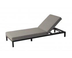 Leżak ogrodowy EVA Hartman poduszki szare Sunbrella